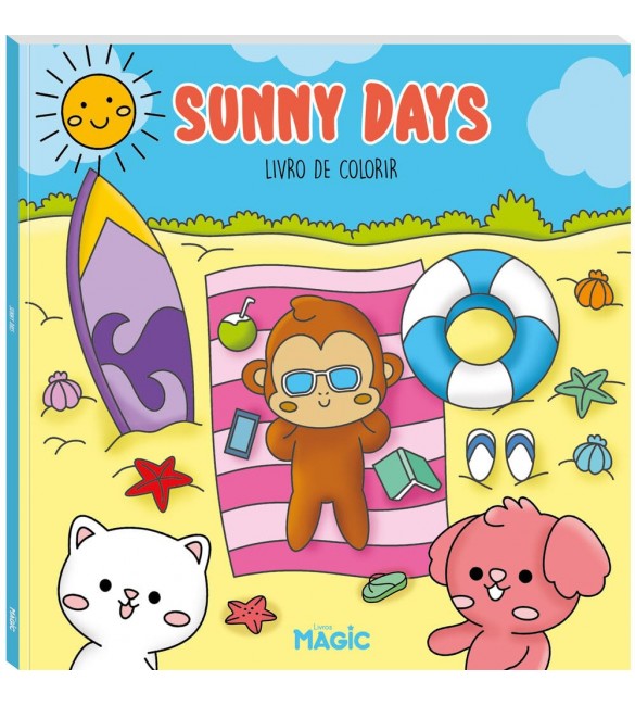 Livro de Colorir Sunny Days - Capa comum - Magic Livro de Colorir Sunny Days - Capa comum - Magic